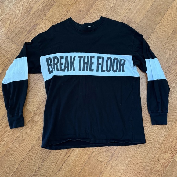 break the floor Tops - Break the Floor Productions Black and White Shirt